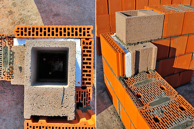 Detalj ugaonog elementa u zidu sa POROTHERM 38 S P+E PLUS