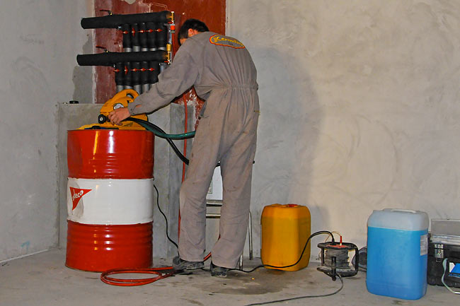 Filling geothermal probes with a mixture of water and ethylene glycol - 1