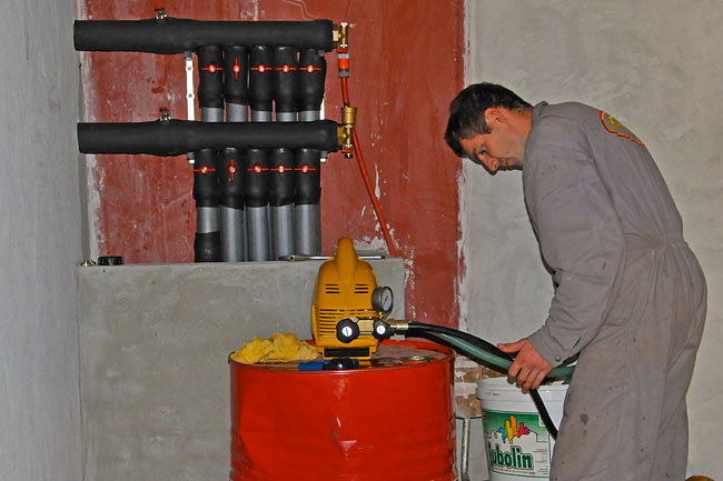 Filling geothermal probes with a mixture of water and ethylene glycol - 2