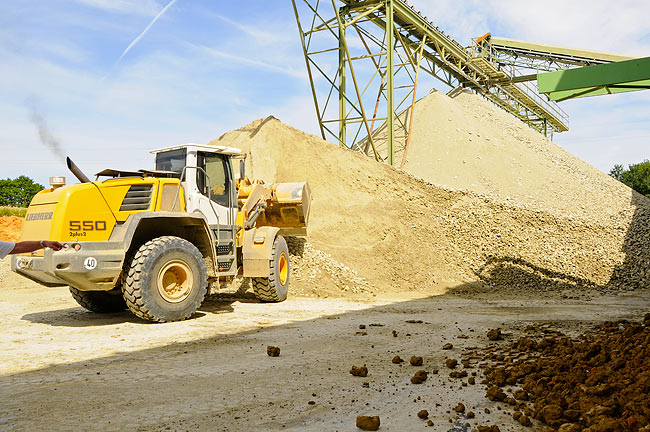 Marlstone being pickup to be processed