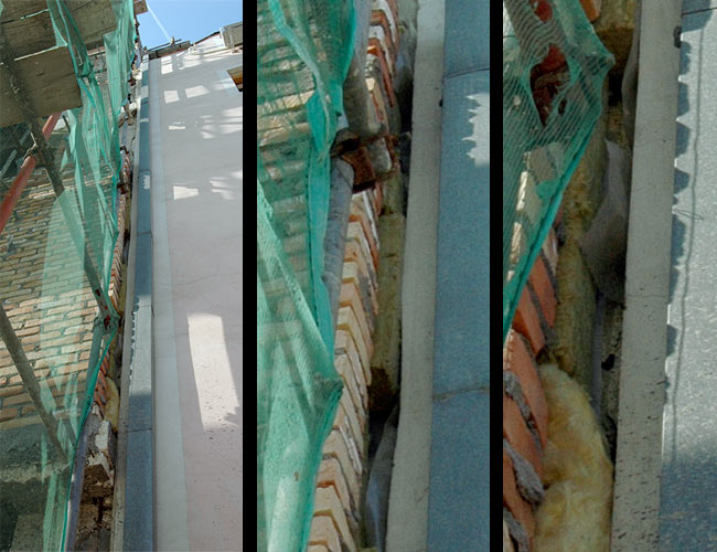 Details of the thermal insulation on the connection of two buildings: get rid of the waste