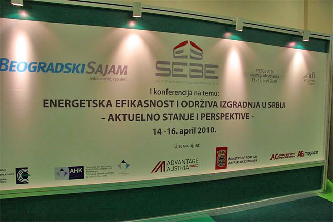 The poster of the conference on energy efficiency during the Sajam Građevinarstvo 2010