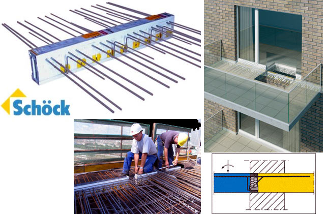 Schöck Isokorb® za sprečavanje toplotnog mosta kod balkona ili terasa.