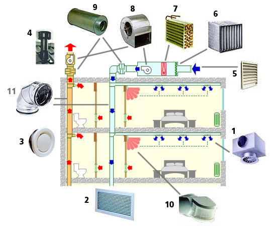 Continuous mechanical supply and extract