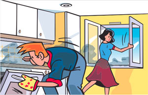 Opening windows to renew indoor air (source Ademe)