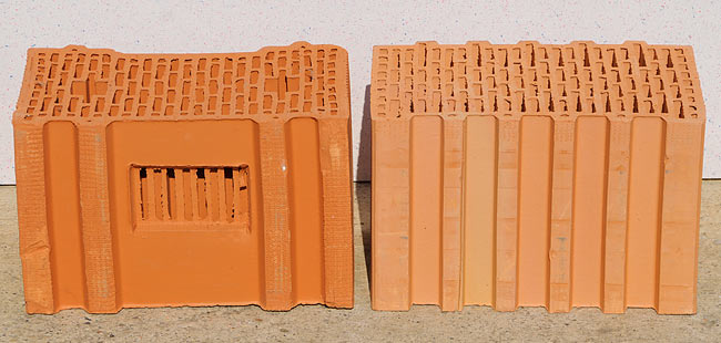 POROTHERM 38 S P+E PLUS and KLIMABLOC 38 GT long side