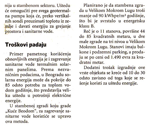 Biznis: “Apartments saving energy are emerging in Belgrade” 03