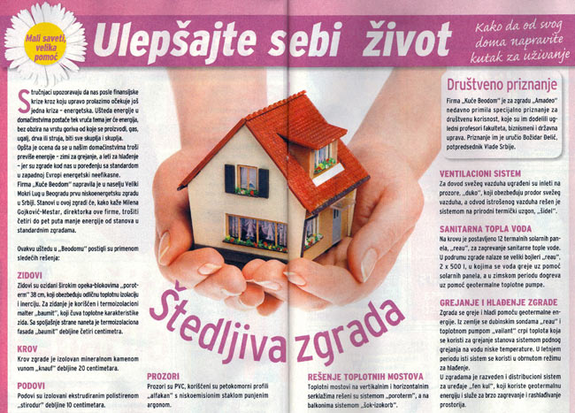 Blic Žena: “Building that saves energy”