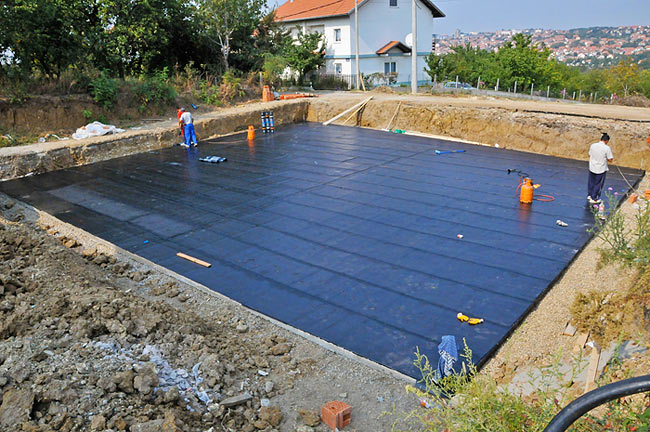 Second waterproofing layer almost done