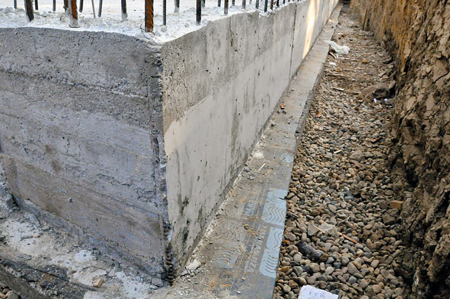 Thickness of the base slab