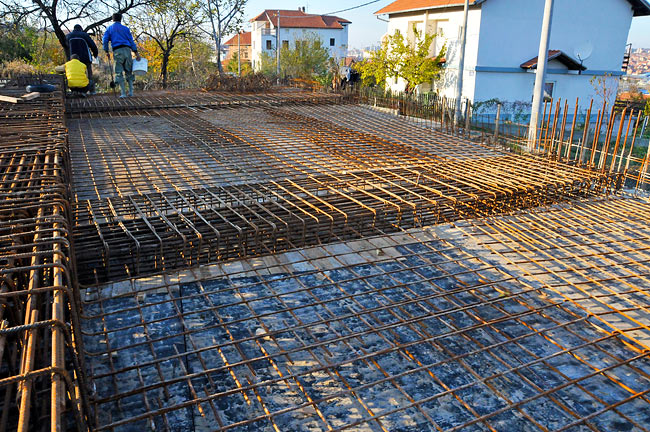 Lower part of the slab - first layer