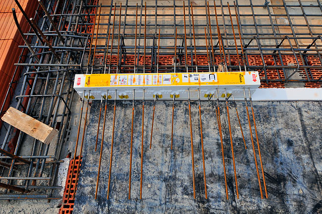 Schöck Isokorb element Type-K 10/7 positioned on the balcony