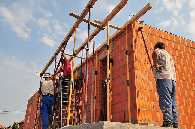 Supportive structure for the balcony of apartment-d being made