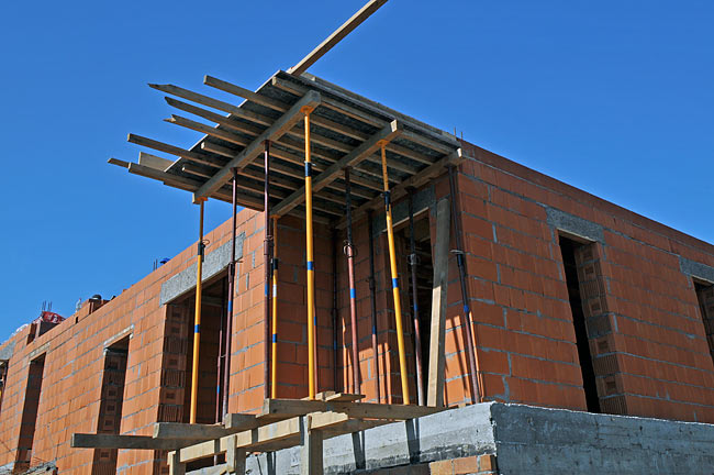 Supportive structure for the balcony of apartment-c once finished