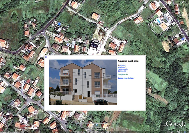Picture of Amadeo in Google Earth - 2