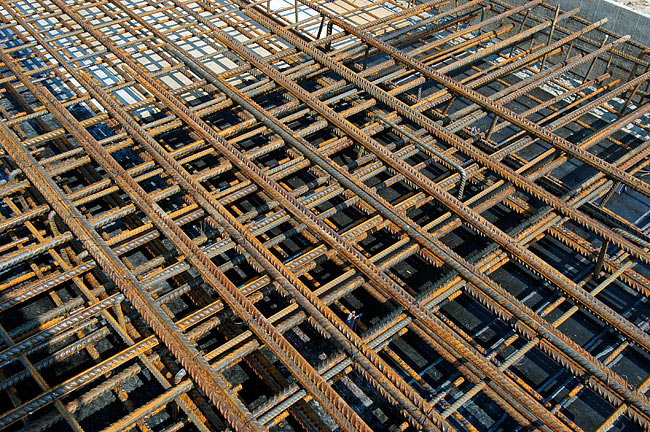 Detail of the supportive beams in Amadeo A2 ground floor slab