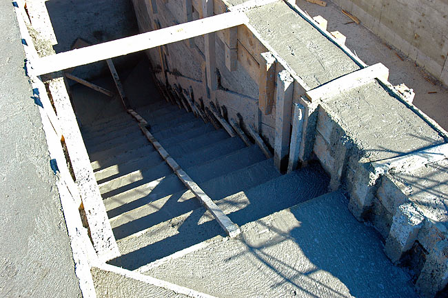 Amadeo A2 stairs from the undergound parking to the ground floor