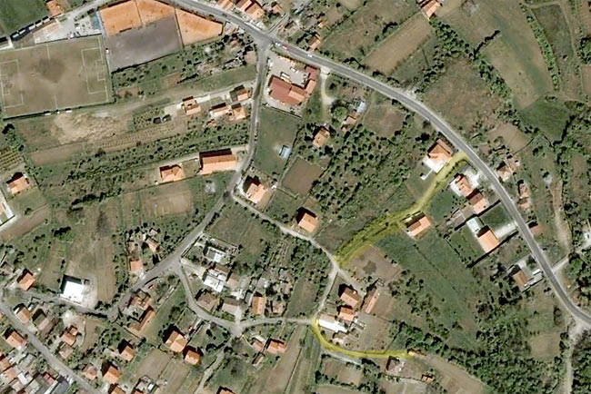 Aerial view of Amadeo's land