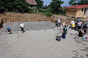 Making of Amadeo's drainage layer and footer