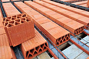 Making of Amadeo's first floor slab with precast beams and ceiling bricks